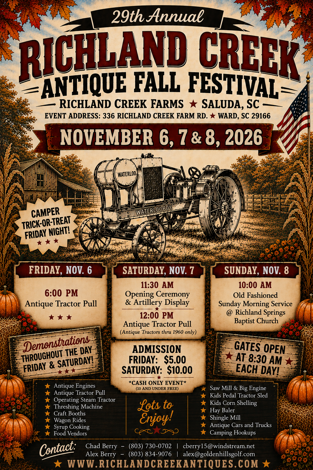 2026 Richland Creek Antique Fall Festival Flyer